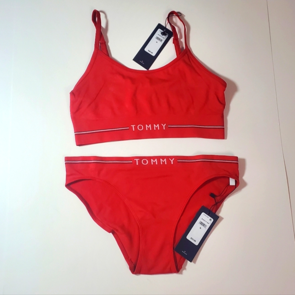 Tommy Hilfiger women’s Monotype Logo Bralette & Bikini separate price